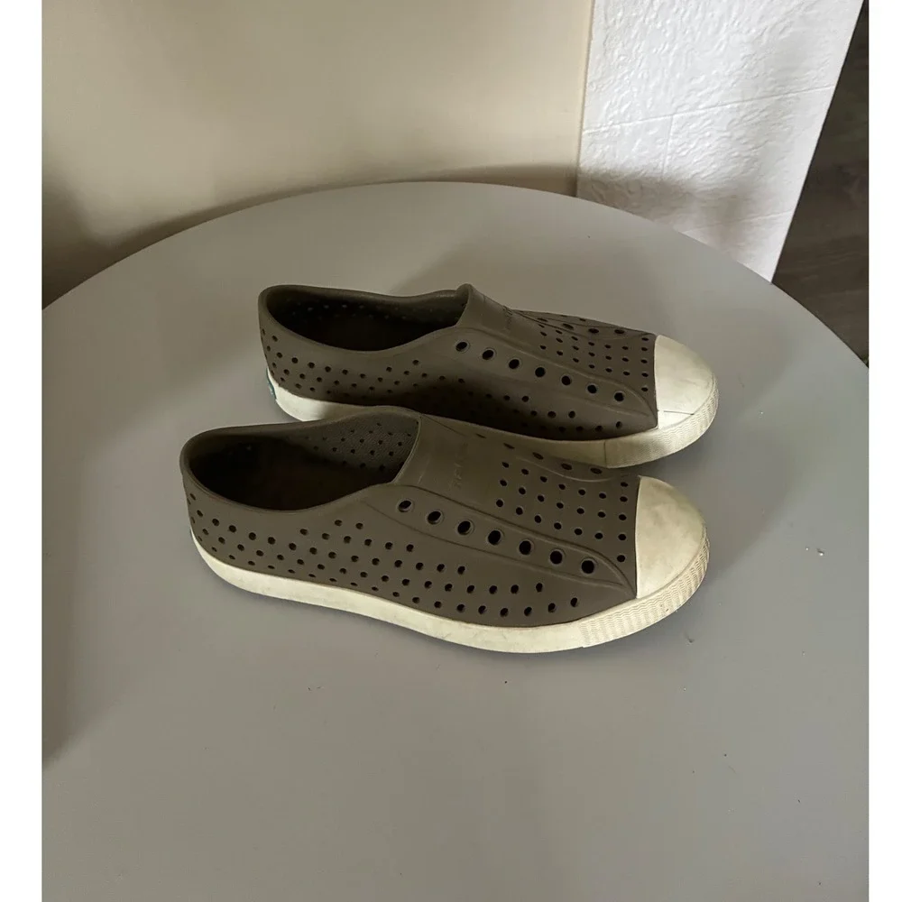 Native Jefferson Kids Slip On EVA Water Shoes Olive green  J6